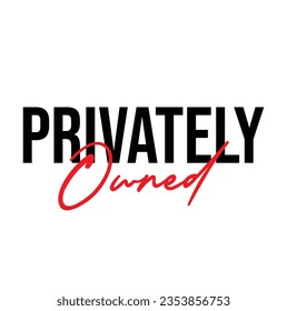 texto de propiedad privada, ilustración vectorial
