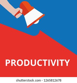 text Productivity. Vector illustration