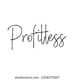 text Profitless, vector design illustration