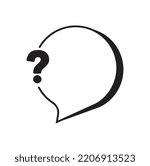 text with question mark on white background