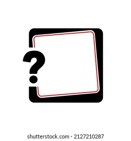 text with question mark on white background