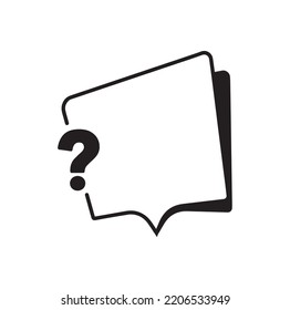 text with question mark on white background
