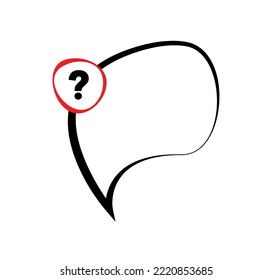 text with question mark on white background