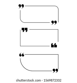 Text quote frame vector illustration on white background