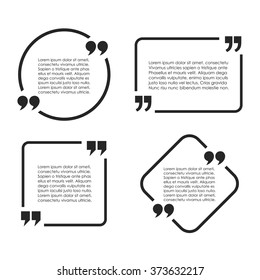 Text quote frame vector illustration on white background