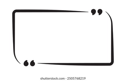 Text quote frame vector template. Info speech bubble
Text quote frame vector template.