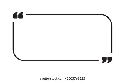 Text quote frame vector template. Info speech bubble
Text quote frame vector template.