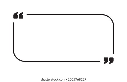 Text quote frame vector template. Info speech bubble
Text quote frame vector template.