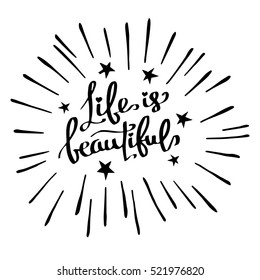 text, quote, lettering, beautiful, calligraphy, vector, ink, style, concept, typography