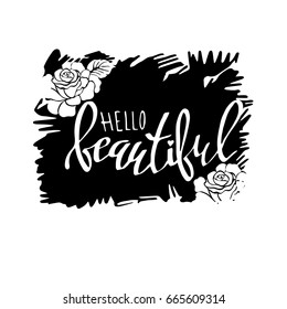 text, quote, lettering, beautiful, calligraphy, vector, ink, style, concept, typography
