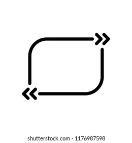 Text quote rectangle. Simple icon. Black on white background