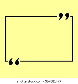 Text quote sign. Flat style icon vector illustration.