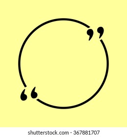 Text quote sign. Flat style icon vector illustration.