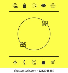 Text quote sign. Graphic elements for your design