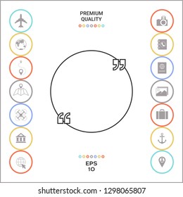 Text quote sign. Graphic elements for your design