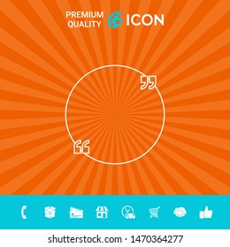 Text quote sign. Graphic elements for your design