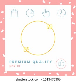 Text quote sign. Graphic elements for your design
