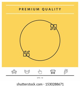 Text quote sign. Graphic elements for your design