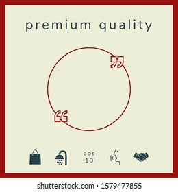 Text quote sign. Graphic elements for your design