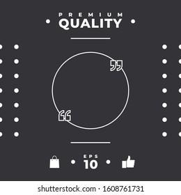 Text quote sign. Graphic elements for your design