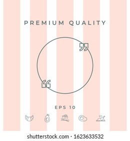 Text quote sign. Graphic elements for your design
