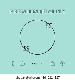 Text quote sign. Graphic elements for your design
