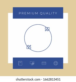 Text quote sign. Graphic elements for your design