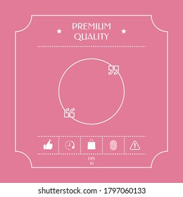 Text quote sign. Graphic elements for your design
