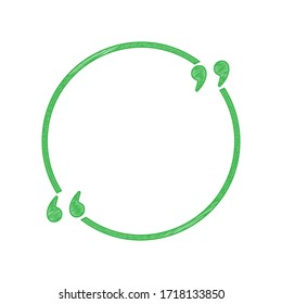 Signo de presupuesto de texto. Ícono de garabato verde con contorno sólido sobre fondo blanco.  Ilustración.