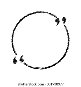 Text quote sign. Icon with scribble effect