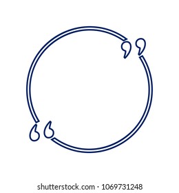 Text quote sign. Vector. Flat style black icon on white.