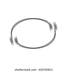 Text quote sign. Vector. Gray icon shaked at white background.