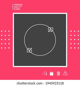 Text quote symbol, elements for your design