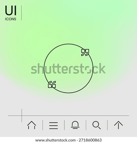 Text quote symbol, elements for your design