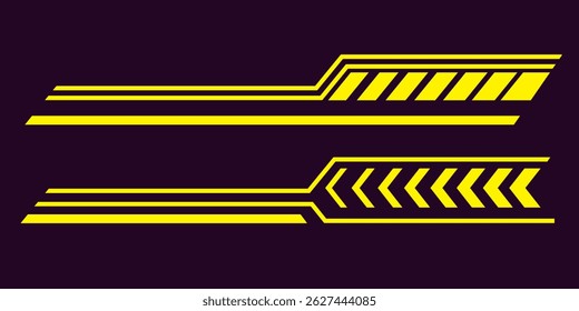 Text Racing car decals. Stripes for sport cars