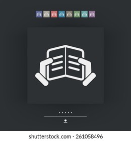 Text reading icon