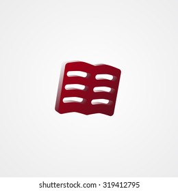 Text Red 3d  illustration