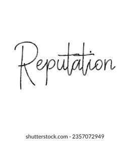 text Reputation, vector design illustration