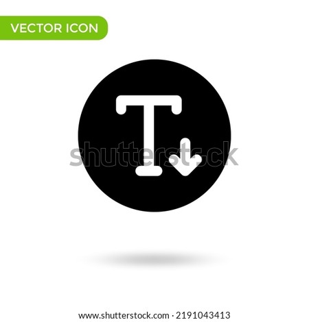 text resize icon letter t. minimal and creative icon isolated on white background. vector illustration symbol mark.