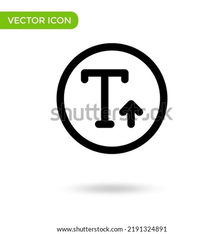 text resize icon letter t. minimal and creative icon isolated on white background. vector illustration symbol mark.