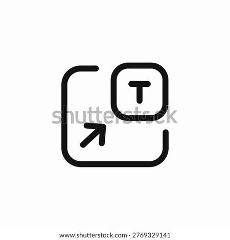 text resize in icon sign vector