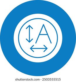 Text resizingGlyph Multi Circle Vector Icon Design