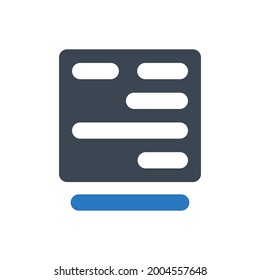 Text right align icon. Vector EPS file.