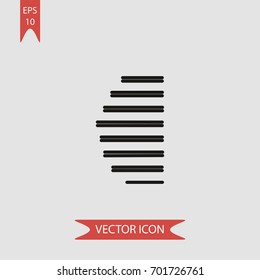 Text right alignment vector icon illustration symbol