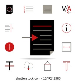 text right icon. text editor icons universal set for web and mobile