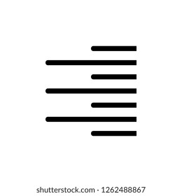 text, right  icon. Simple glyph vector of text editor set icons for UI and UX, website or mobile application