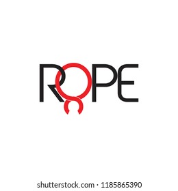 text rope symbol linked design logo vector