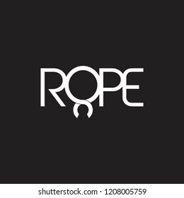 text rope symbol logo vector