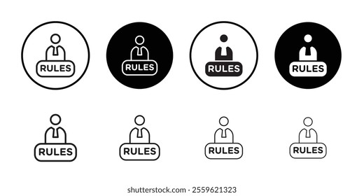 Text rules icon Thin line flat illustration