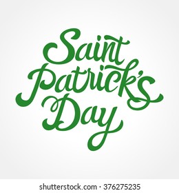Text of Saint Patrick's Day on white background